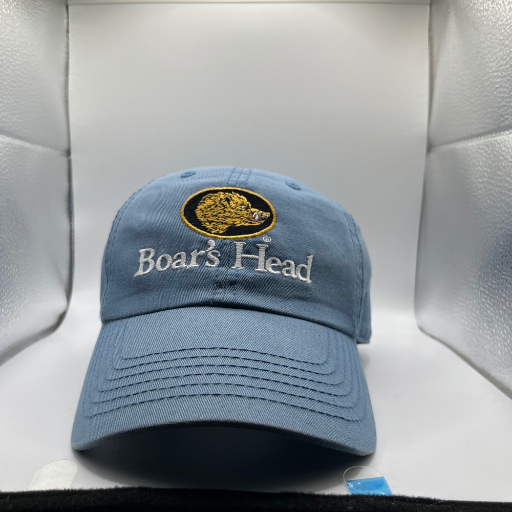 Vintage Boar's Head Baseball Cap Mens Blue Embroidered Logo Adjustable Dad Hat
